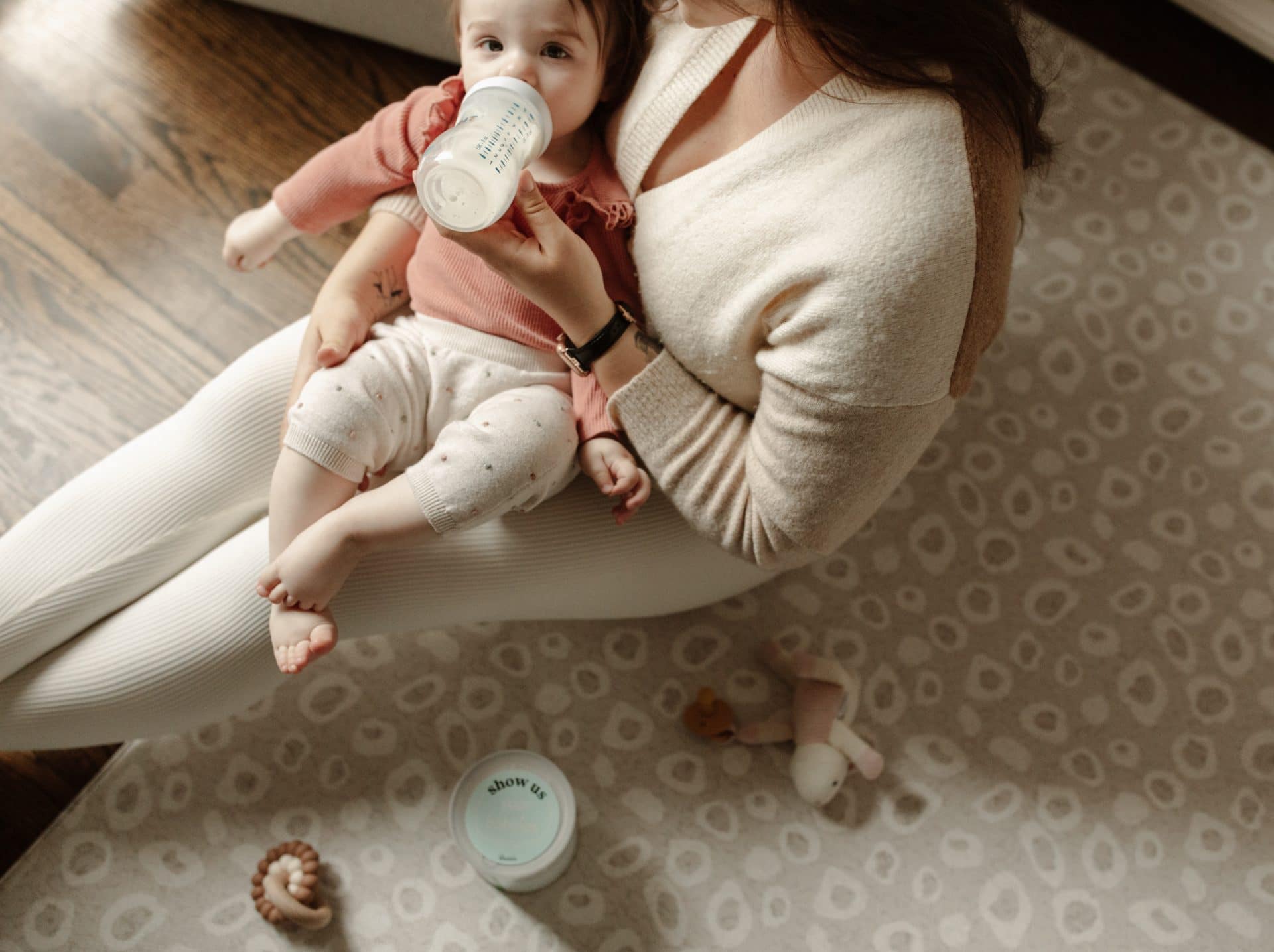 Photo of Andreea Gaul feeding formula