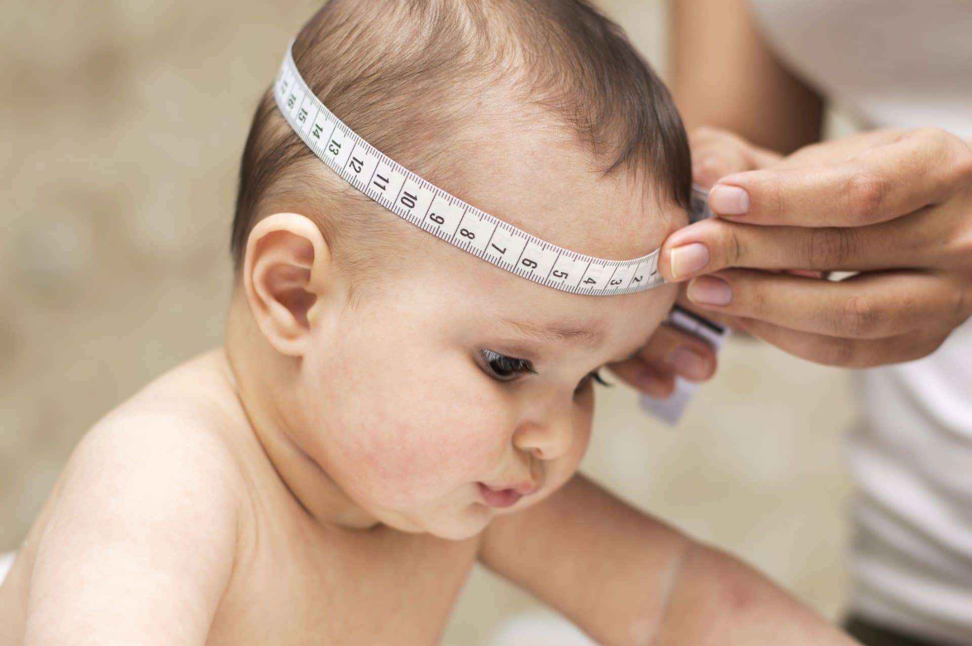 Photo of measuring baby head