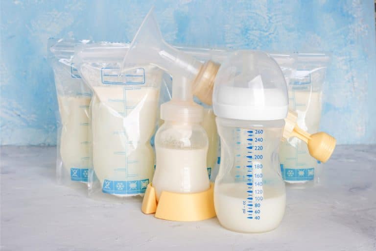Photo of breast milk and baby formula