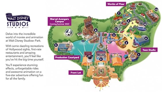 Map Disneyland Paris Studios
